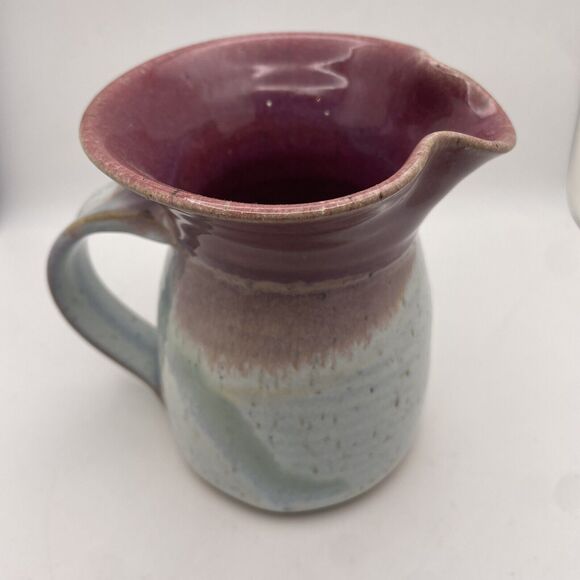 Susan Sage Vintage Art Pottery Pitcher Bowl Set Artist Signed Speckled Pottery - Picture 5 of 10